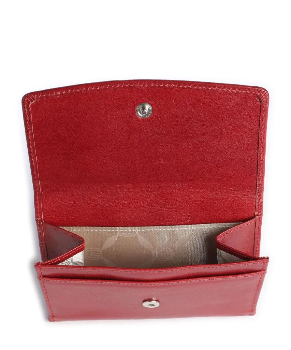 Geldbörse fein genarbtes Rindsleder rot