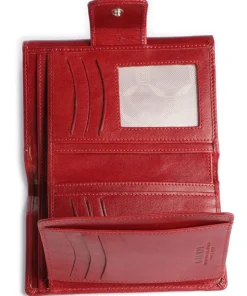 Geldbörse fein genarbtes Rindsleder rot