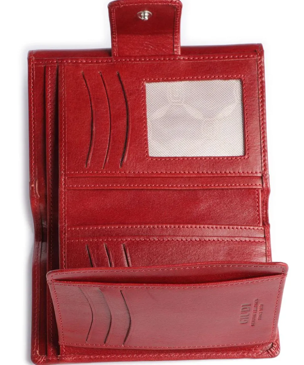 Geldbörse fein genarbtes Rindsleder rot