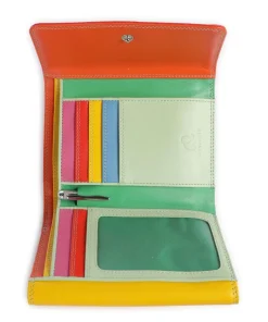 Geldbörse fein genarbtes Rindsleder mehrfarbig