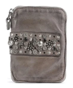 Geldbörse fein genarbtes Rindsleder grau