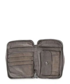 Geldbörse fein genarbtes Rindsleder grau