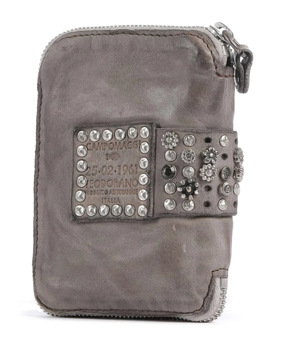 Geldbörse fein genarbtes Rindsleder grau