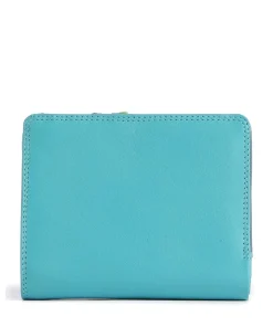 Geldbörse fein genarbtes Rindsleder petrol