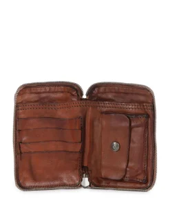Geldbörse fein genarbtes Rindsleder cognac