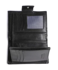 Geldbörse fein genarbtes Rindsleder schwarz