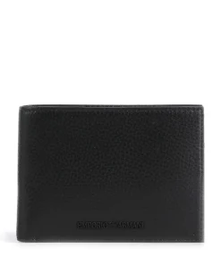 Geldbörse genarbtes Leder schwarz