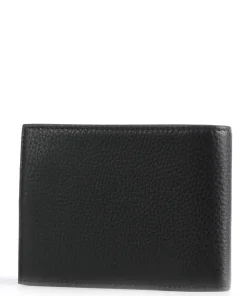 Geldbörse genarbtes Leder schwarz