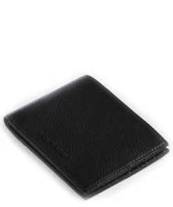 Geldbörse genarbtes Leder schwarz