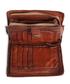 Geldbörse genarbtes Rindsleder braun