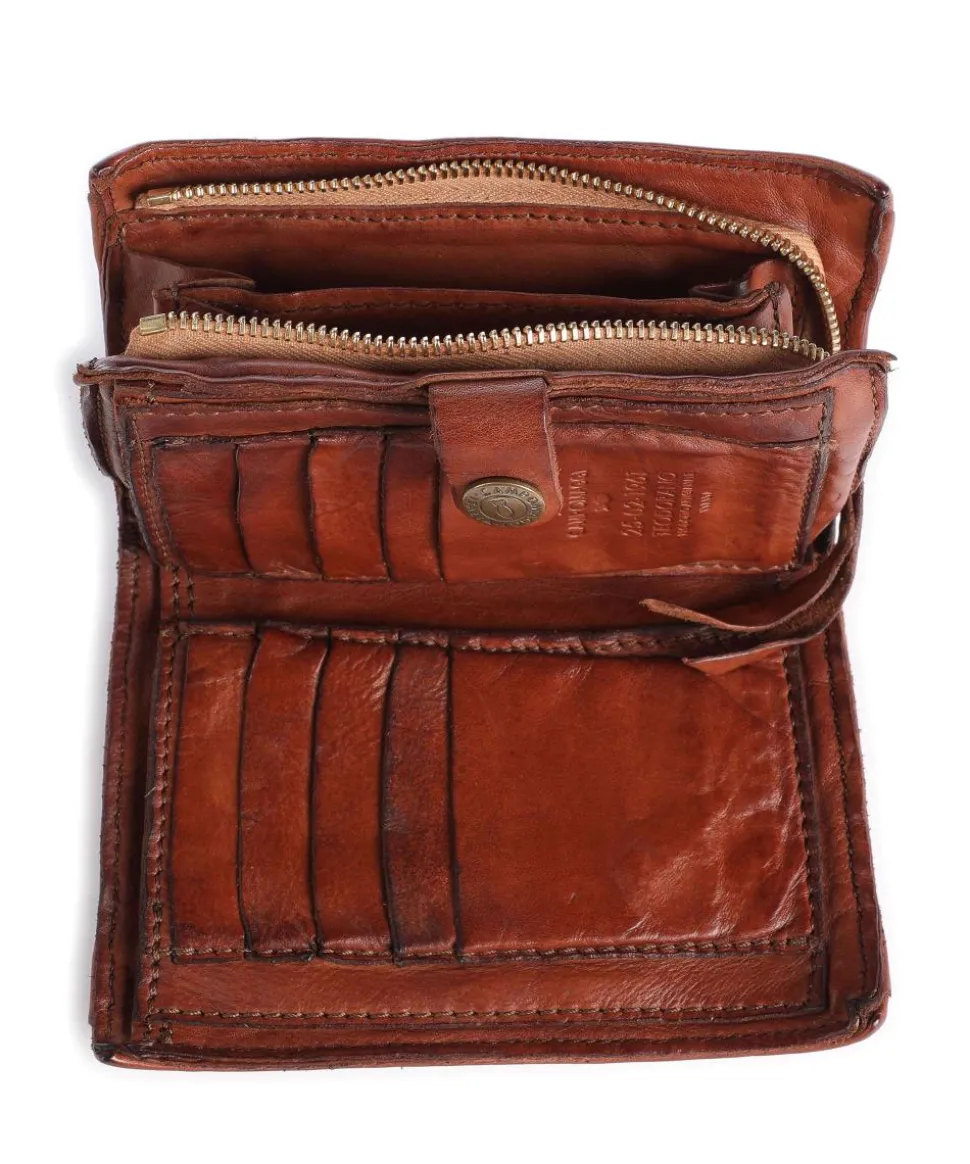 Geldbörse genarbtes Rindsleder braun