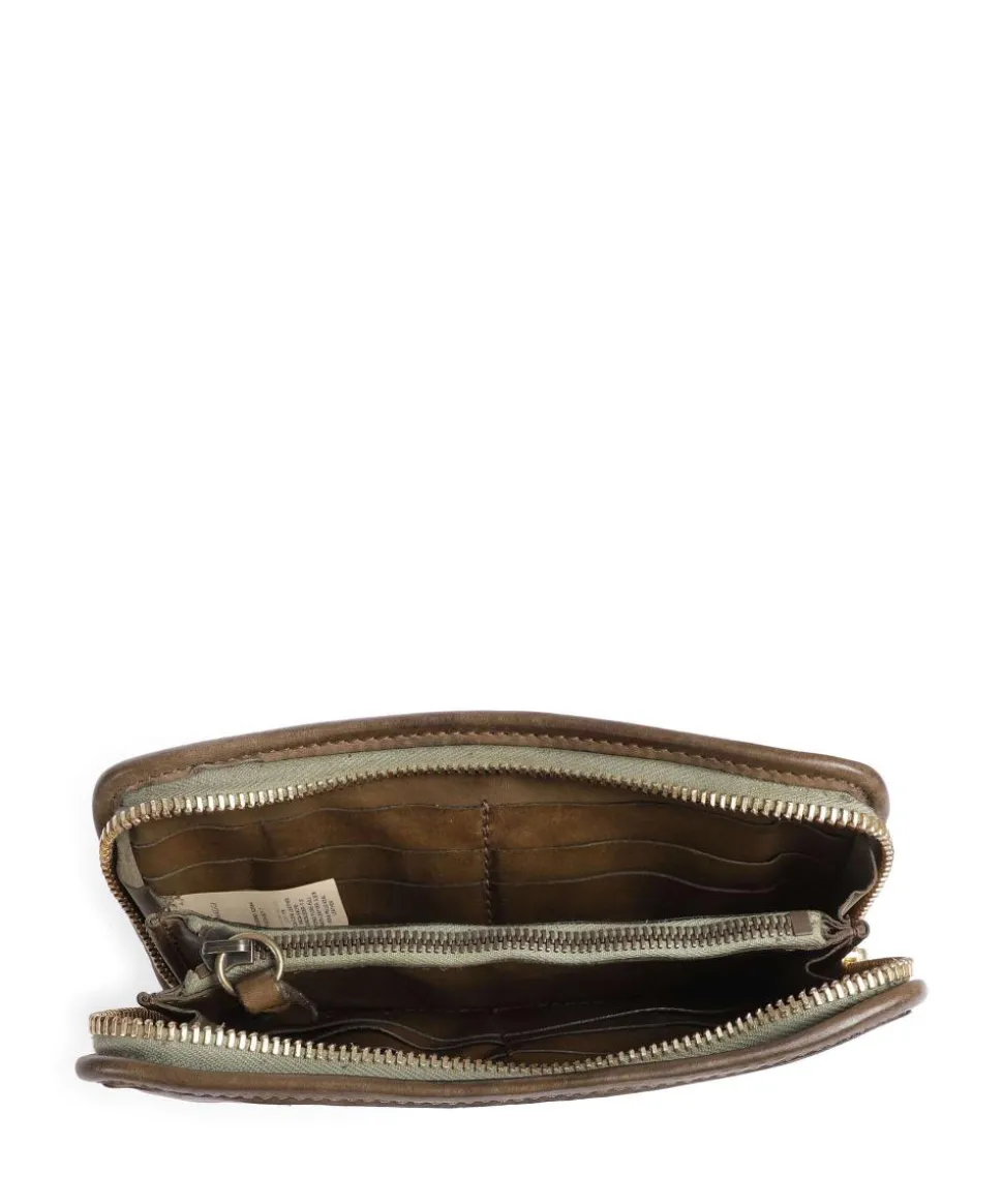 Geldbörse genarbtes Rindsleder olivgrün