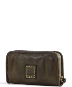 Geldbörse genarbtes Rindsleder olivgrün