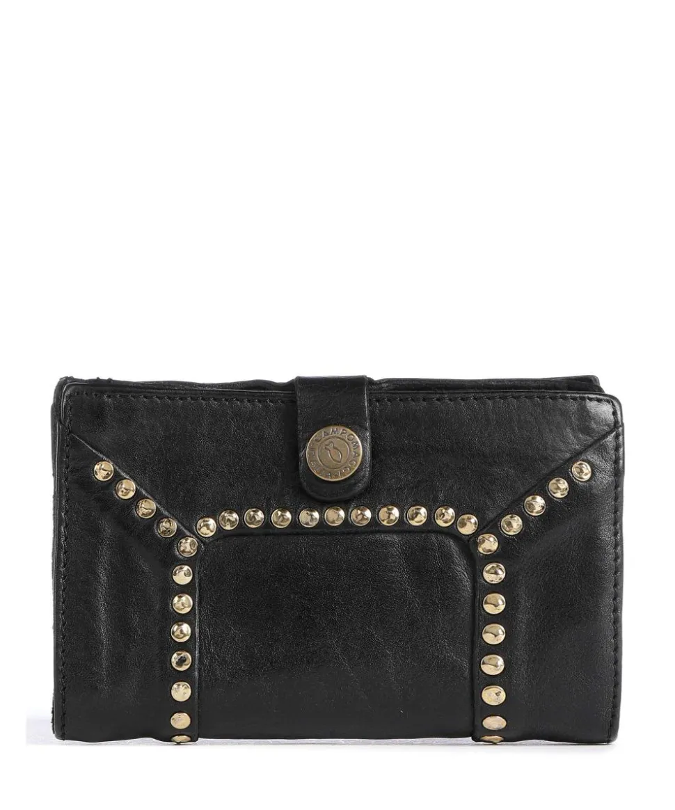 Geldbörse genarbtes Rindsleder schwarz