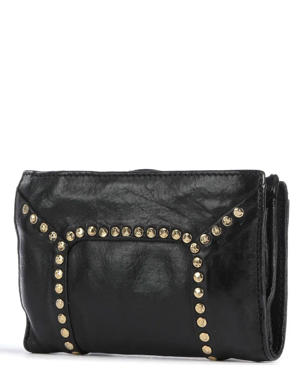 Geldbörse genarbtes Rindsleder schwarz