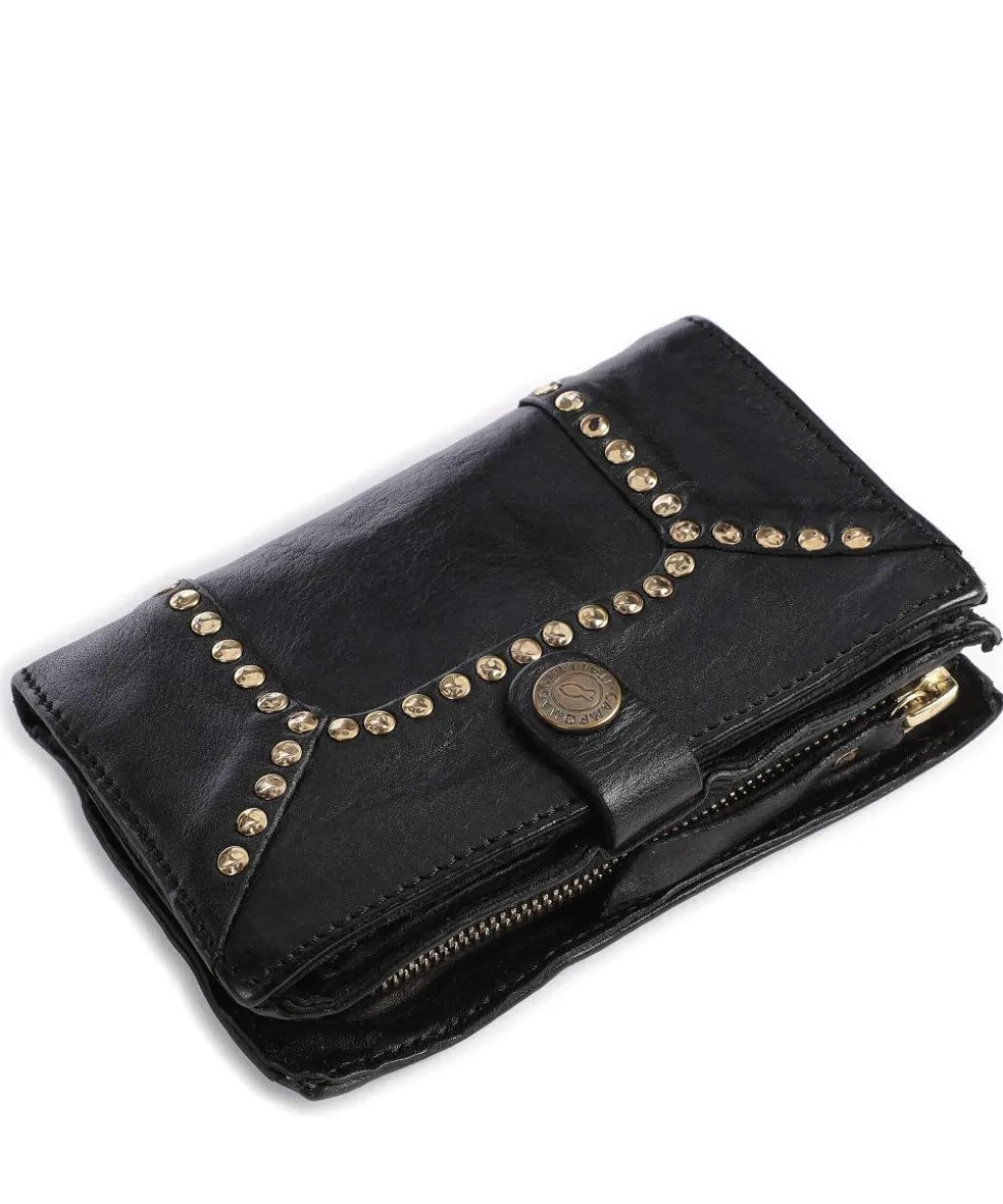 Geldbörse genarbtes Rindsleder schwarz