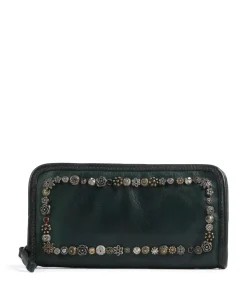 Geldbörse genarbtes Rindsleder dunkelgrün