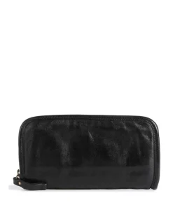 Geldbörse genarbtes Rindsleder schwarz