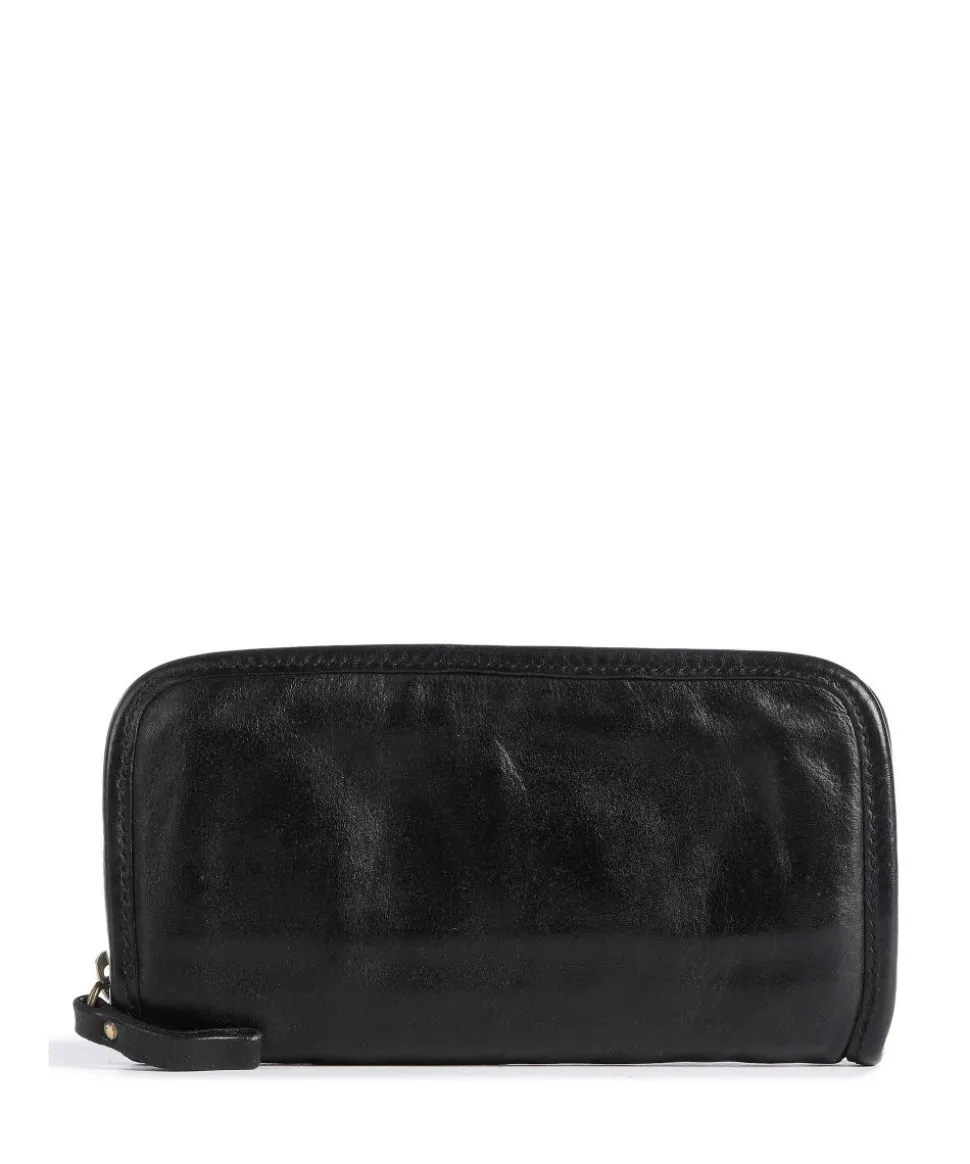 Geldbörse genarbtes Rindsleder schwarz