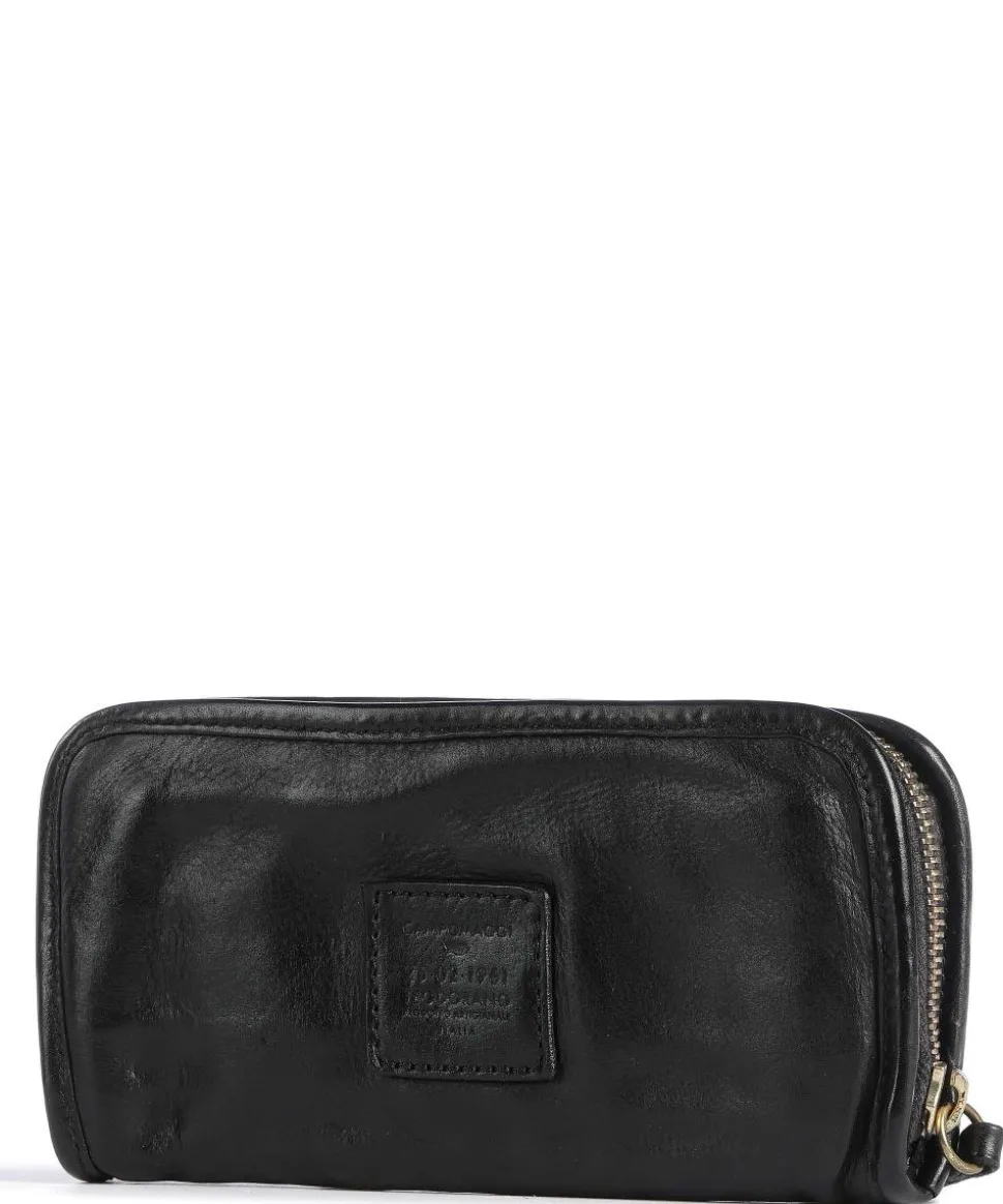 Geldbörse genarbtes Rindsleder schwarz