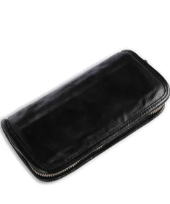 Geldbörse genarbtes Rindsleder schwarz