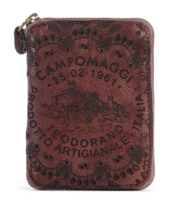 Geldbörse geprägtes Rindsleder dunkelrot