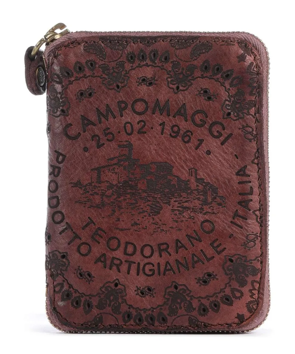 Geldbörse geprägtes Rindsleder dunkelrot