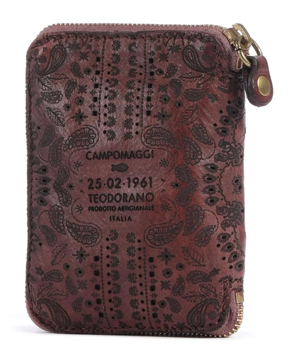 Geldbörse geprägtes Rindsleder dunkelrot