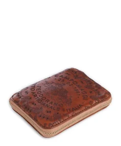 Geldbörse geprägtes Rindsleder cognac