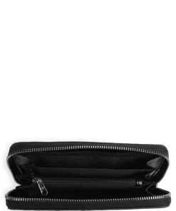 Geldbörse Lederimitat schwarz