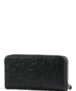 Geldbörse Lederimitat schwarz