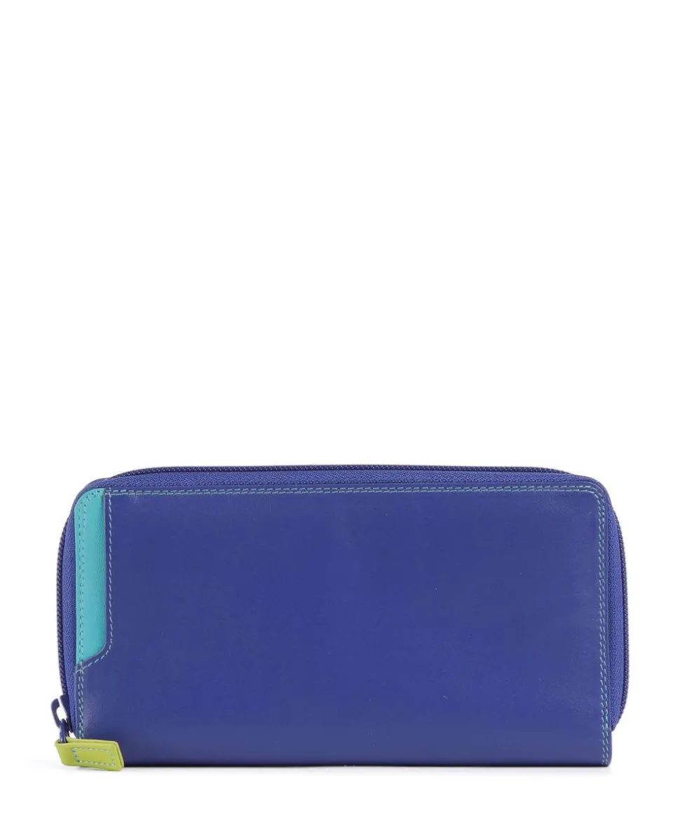 Geldbörse Rindsleder blau