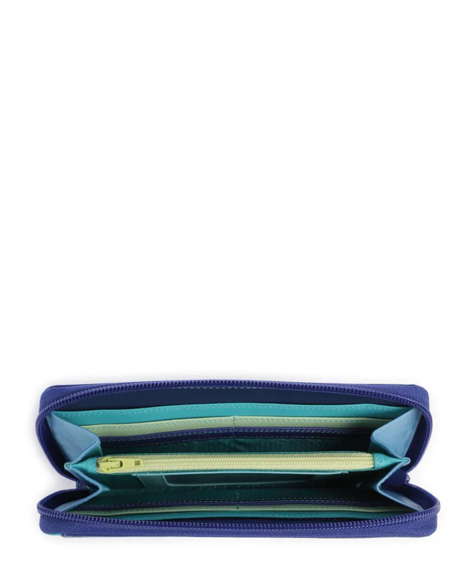 Geldbörse Rindsleder blau