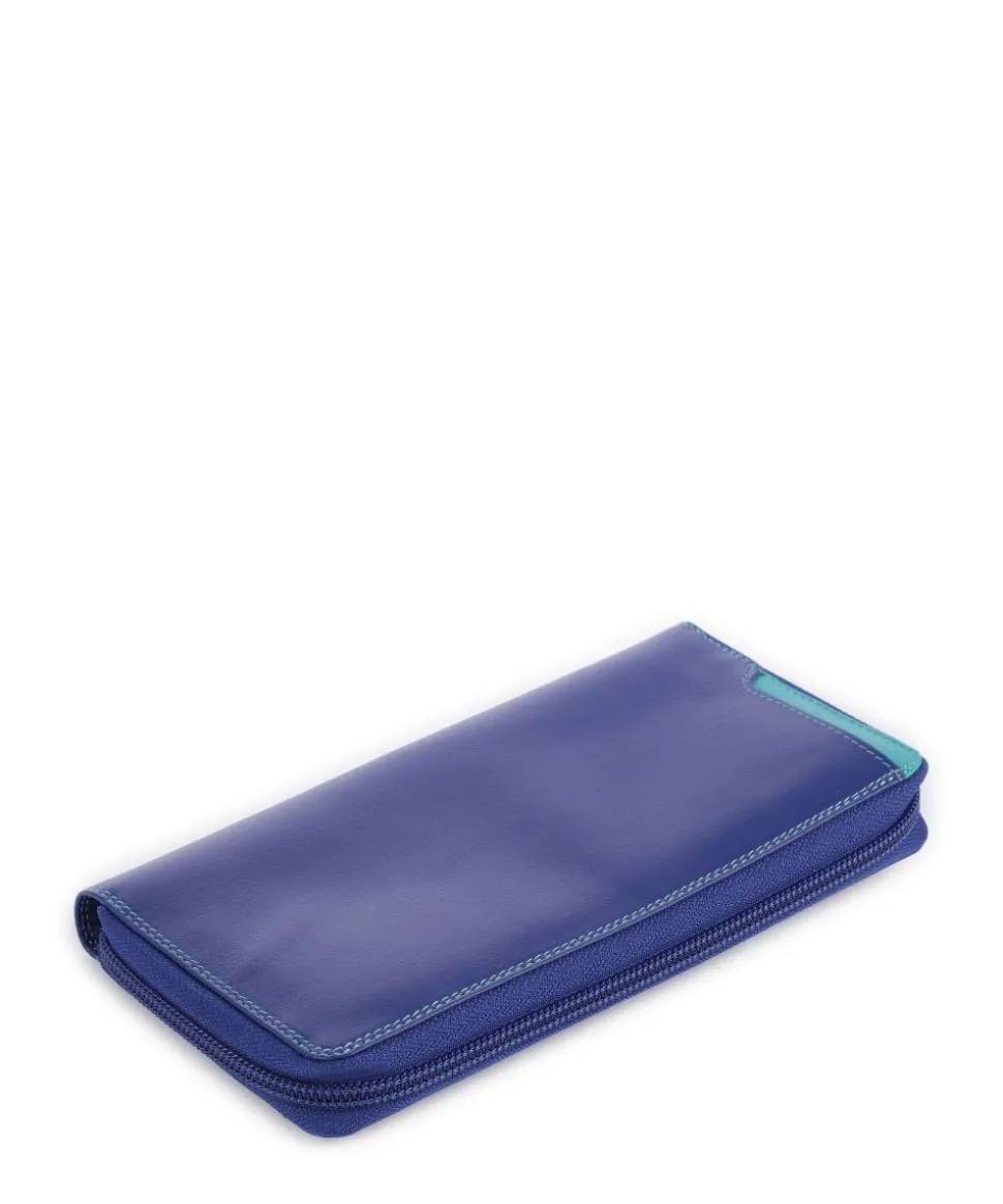 Geldbörse Rindsleder blau