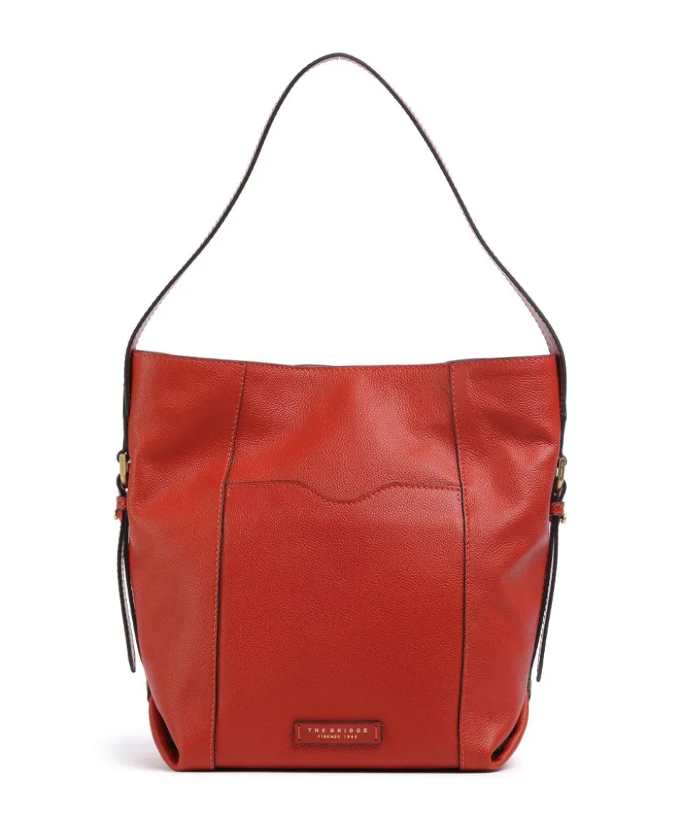 Gemma Beuteltasche genarbtes Rindsleder rot