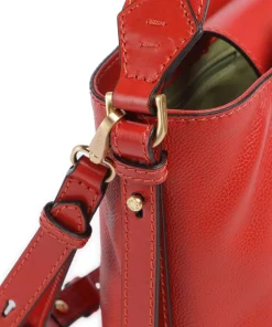 Gemma Bucket bag genarbtes Rindsleder rot