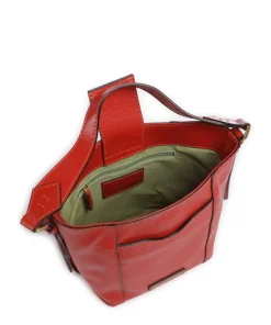 Gemma Bucket bag genarbtes Rindsleder rot