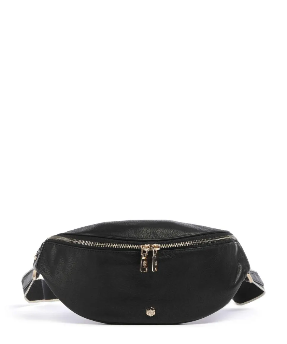 Geneva Gürteltasche genarbtes Rindsleder schwarz