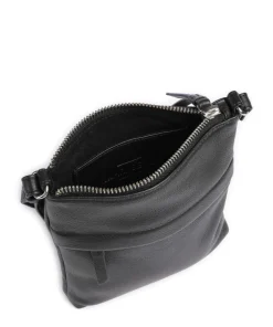Genie Umhängetasche genarbtes Rindsleder schwarz
