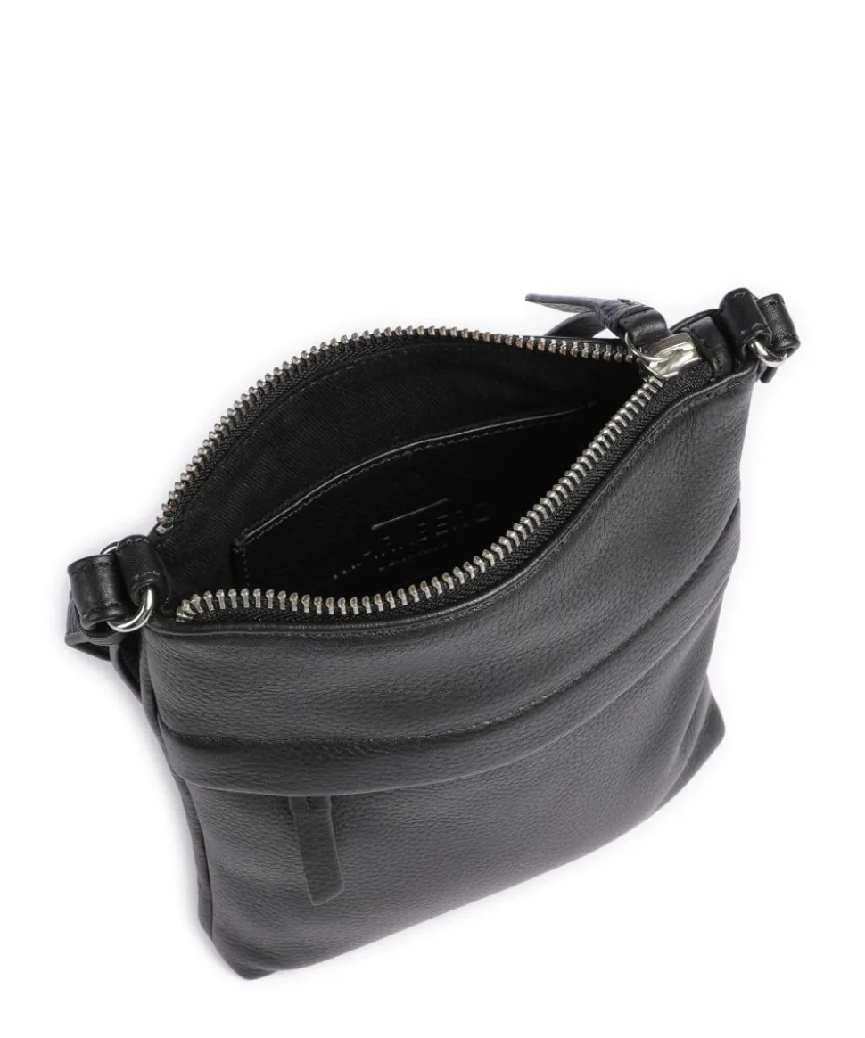 Genie Umhängetasche genarbtes Rindsleder schwarz