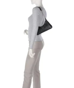 Gerty Peony Schultertasche Lederimitat schwarz