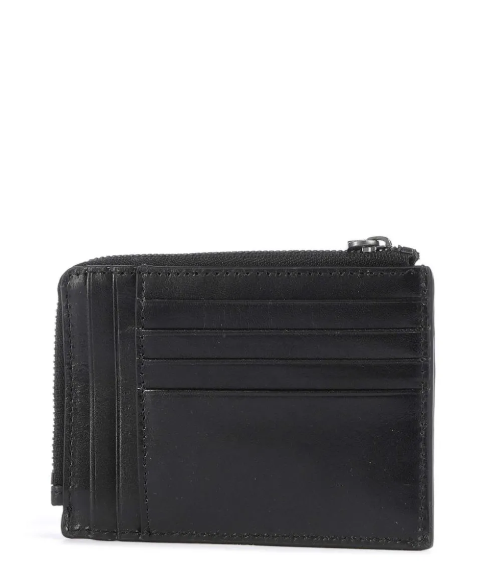 Giacomo Kreditkartenetui fein genarbtes Rindsleder schwarz