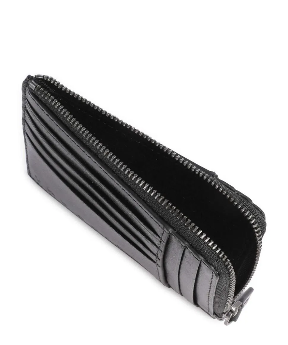Giacomo Kreditkartenetui fein genarbtes Rindsleder schwarz