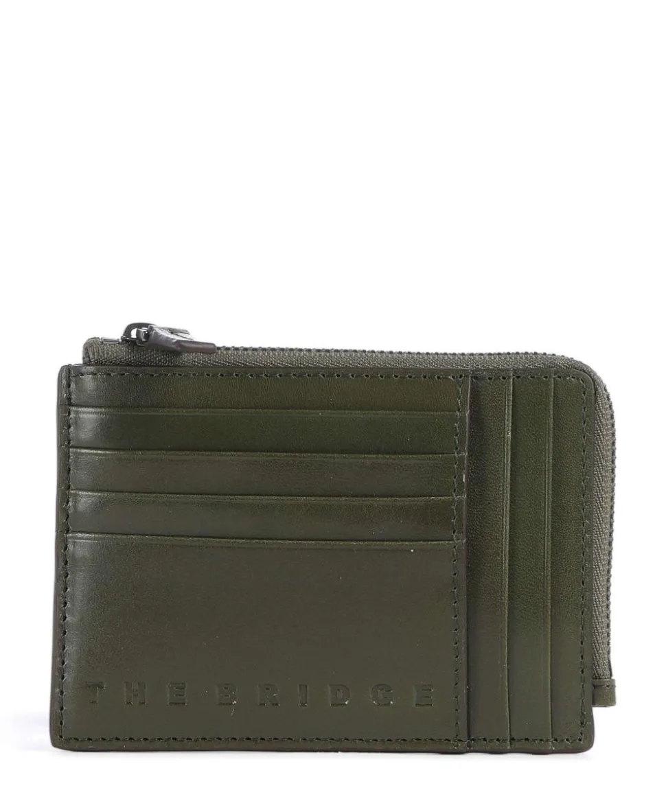 Giacomo Kreditkartenetui fein genarbtes Rindsleder khaki