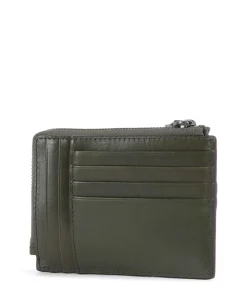 Giacomo Kreditkartenetui fein genarbtes Rindsleder khaki
