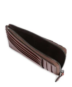 Giacomo Kreditkartenetui fein genarbtes Rindsleder braun