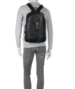 Giacomo Laptop-Rucksack 13″ fein genarbtes Rindsleder schwarz