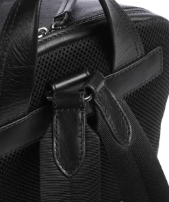 Giacomo Laptop-Rucksack 13″ fein genarbtes Rindsleder schwarz