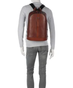 Giacomo Laptop-Rucksack 13″ fein genarbtes Rindsleder braun