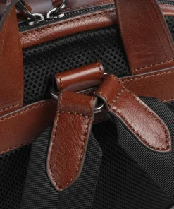 Giacomo Laptop-Rucksack 13″ fein genarbtes Rindsleder braun